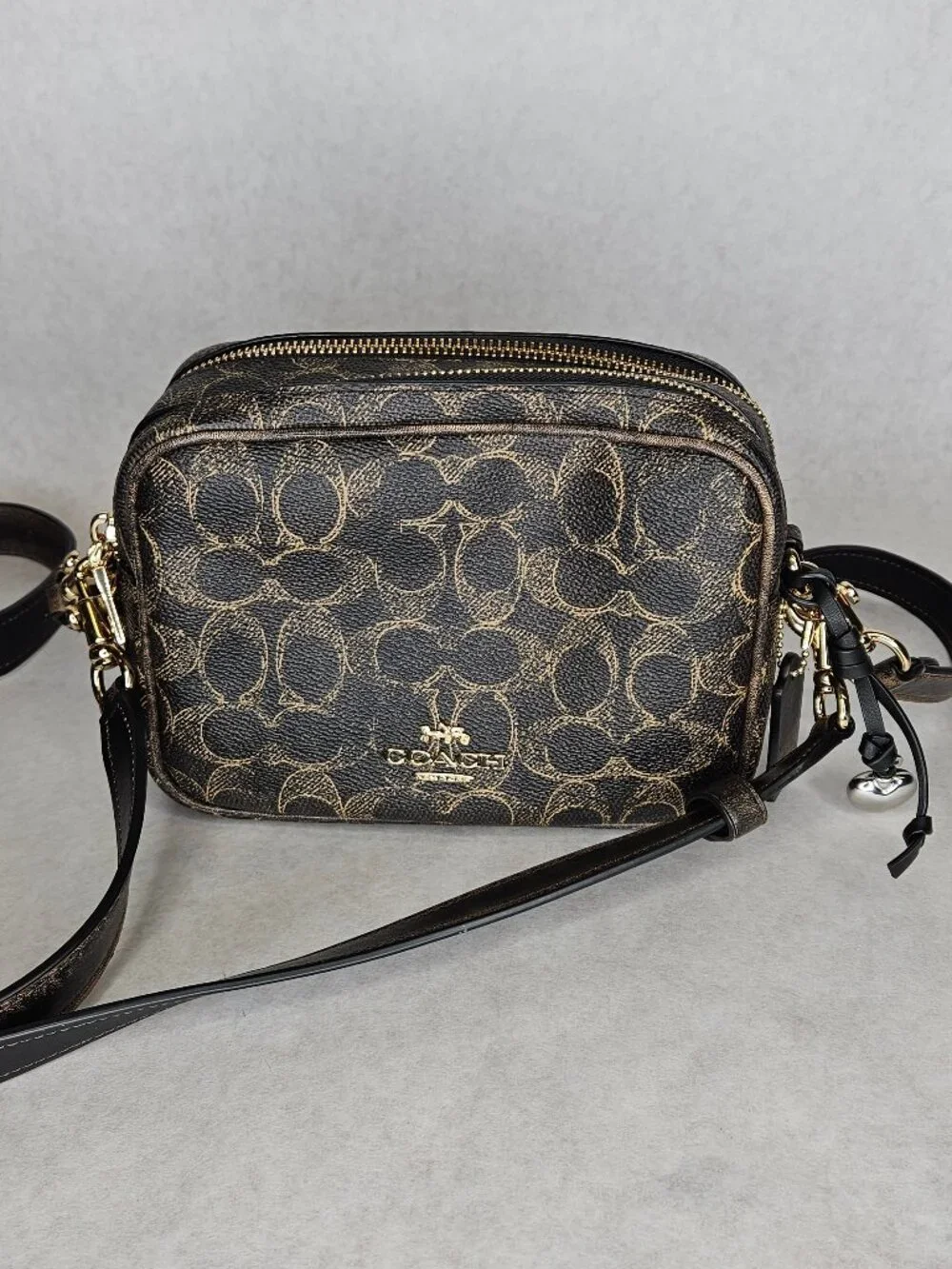 Coach Mini Carey Monogram Signature Crossbody Handbag Purse